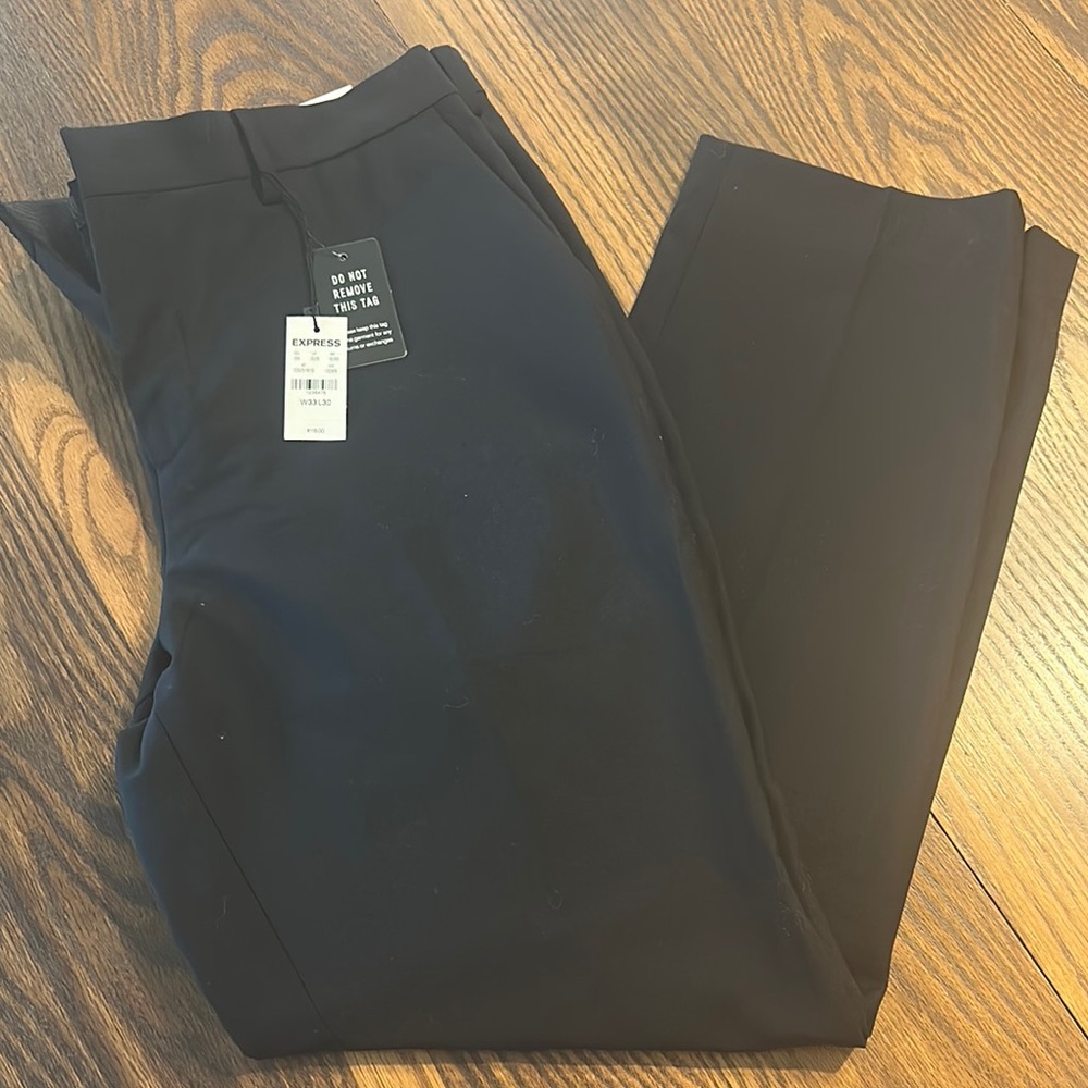 Express Black Dress Pants Straight-Leg Formal